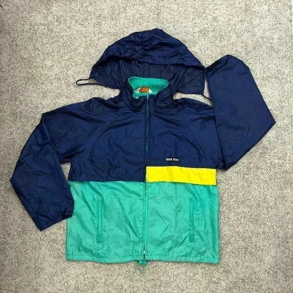 Vintage 90s Wind  River Retro Neon Colour Block Wind Breaker Men's Size M-L